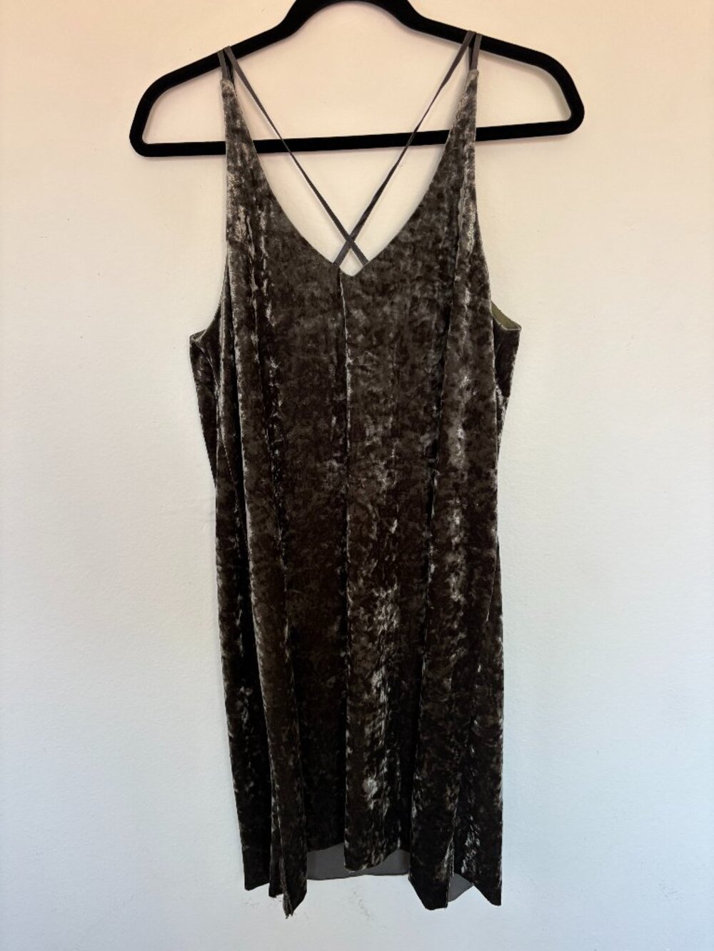 Velvet olive dress